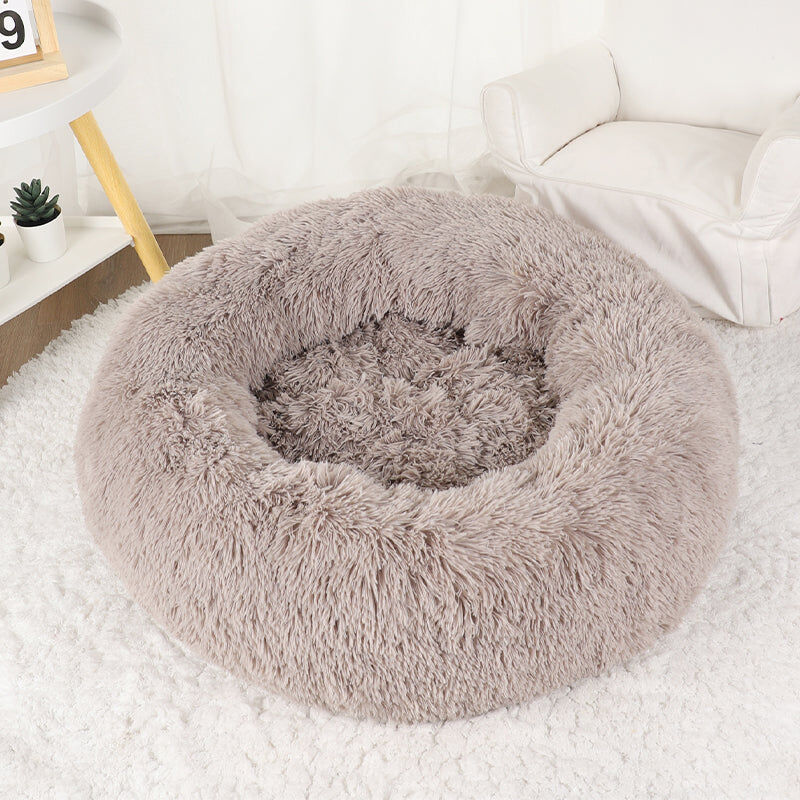 Lit pour chien et chat - Lit Rond en Peluche - Confort et Sécurité