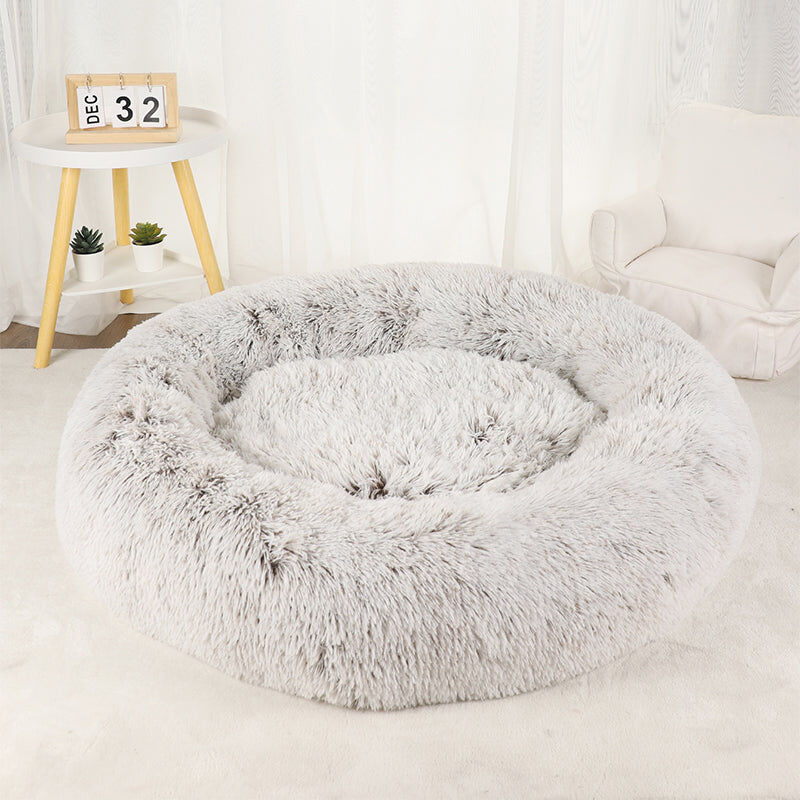 Lit pour chien et chat - Lit Rond en Peluche - Confort et Sécurité