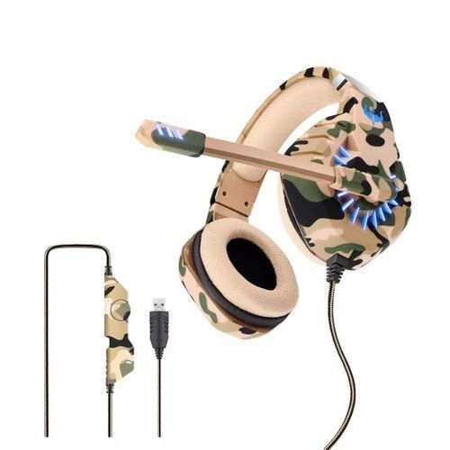 Casque de Jeu Usb avec Microphone Rotatif avec Éclairage Led