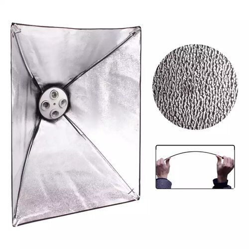 Boîte à lumière 50 x 70 cm, 4 lumières, 1 trépied 200 cm, studio vidéo thumbnail 3