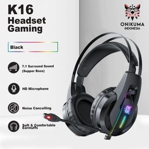 Casque de Jeu K16 Rgb Filaire avec Micro Hd