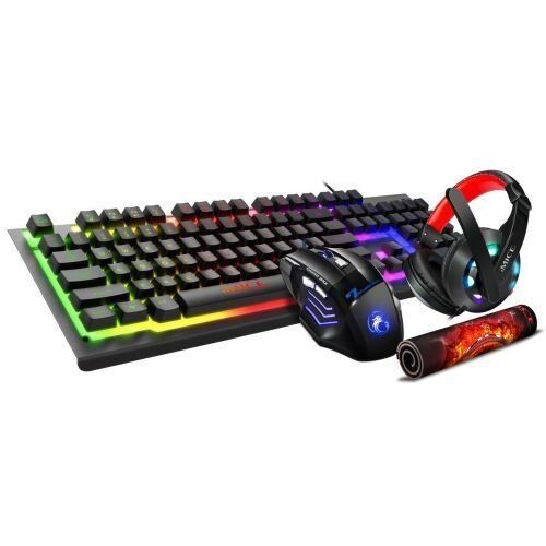 Sh Gk-470 Pack Gaming 4 en 1 Casque + Souris + Clavier + Tapis Souris