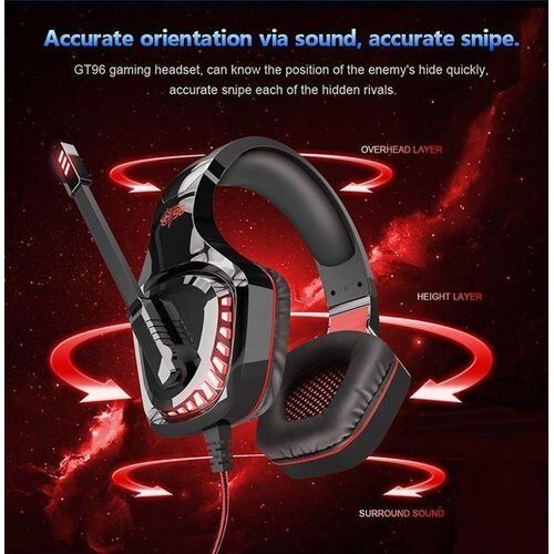 Casque de Jeu Jack Stéréo 3,5 Mm avec Microphone Rotatif avec Éclairage Led thumbnail 4