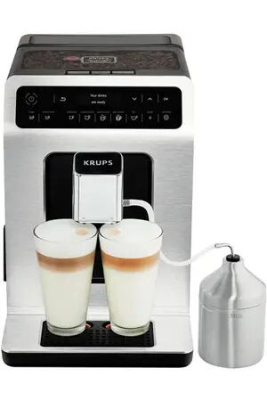 ESPRESSO EVIDENCE SILVER/NOIR AVEC POT LAIT INOX EA891D10 KRUPS