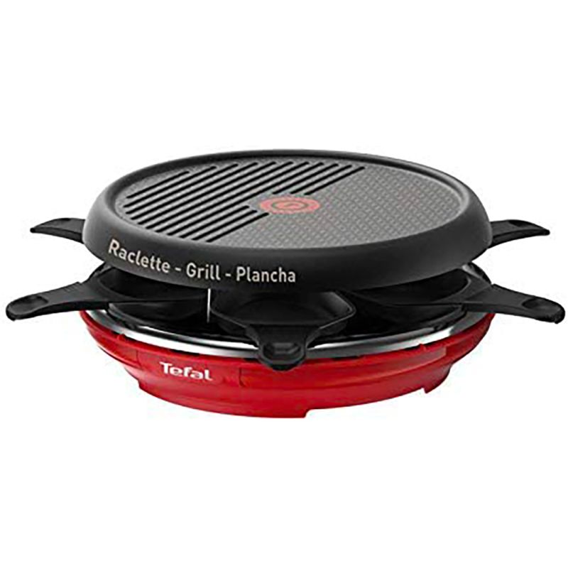 RACLETTE COLORMANIA GRILL PLANCHA 6 COUPELLES ROUGE RE12A512 TEFAL