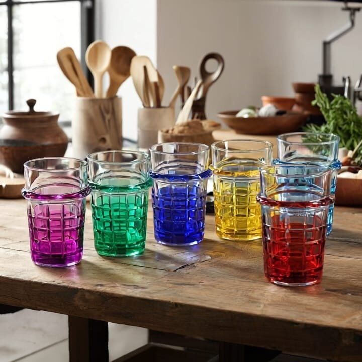 12 Verres À Thé Colorés – Ensemble Élégant thumbnail 3