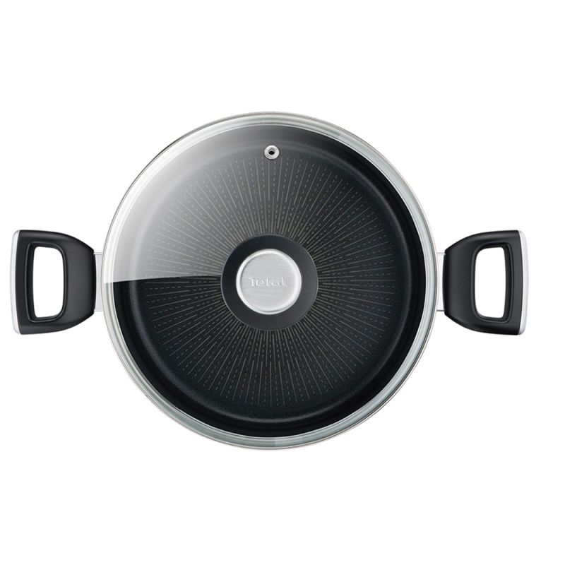 Unlimited Faitout 24cm+Couv Verre G2554602 - Antiadhésif - Induction Téfal