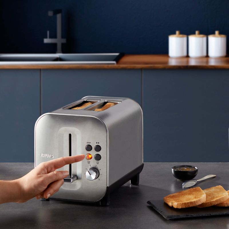 GRILLE PAIN EXCELLENCE 2 FENTES INOX THERMOSTAT 8 POSITIONS  KH682D10 KRUPS thumbnail 3