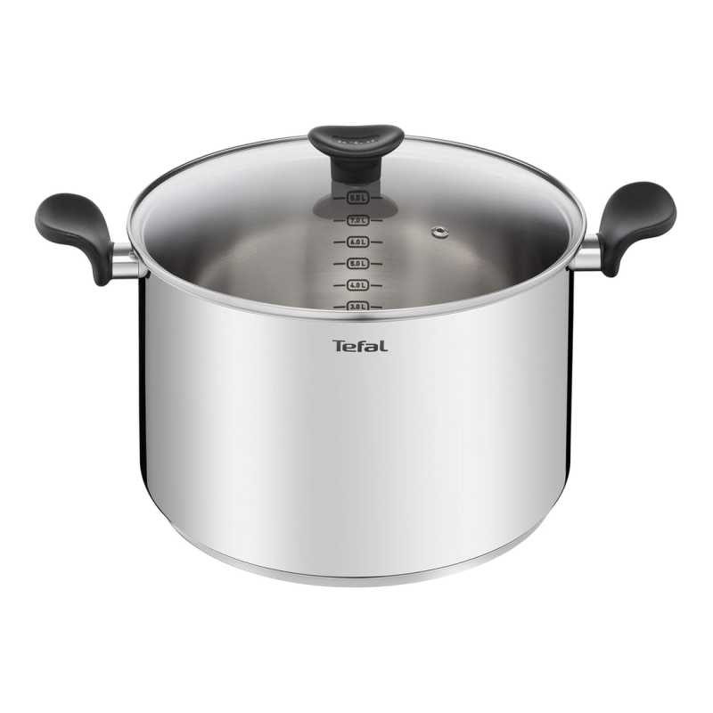 MARMITE INOX+COUV EN VERRE 28CM PRIMARY E3086404 TEFAL