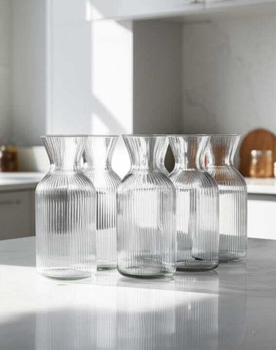 6 Mini Caraffe En Verre Résistant 350ml Chacune thumbnail 3