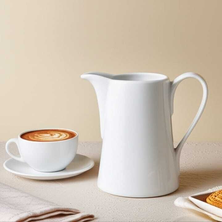 Pot élégant pour lait -saucière en céramique résistante et raffiné-700ML