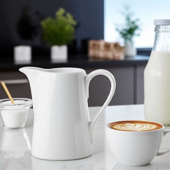 Pot élégant pour lait -saucière en céramique résistante et raffiné-700ML thumbnail 3