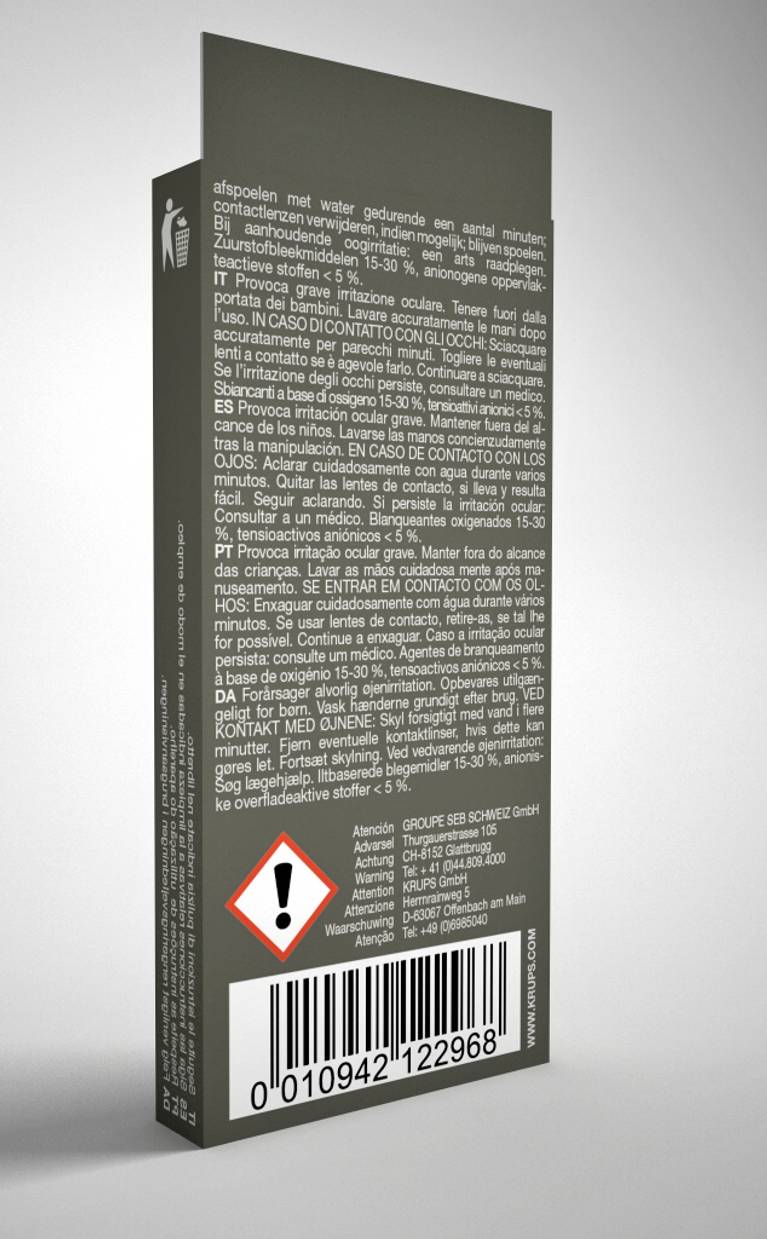 TABLETTE DE NETTOYAGE (10 PASTILLES) POUR EXPRESSO KRUPS XS300010