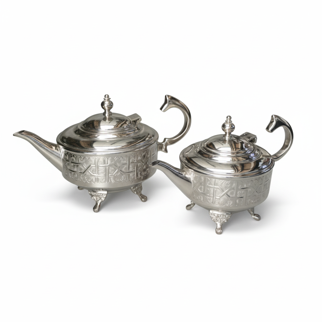 Pack Service À Thé Traditionnel Marocain En Bronze thumbnail 3