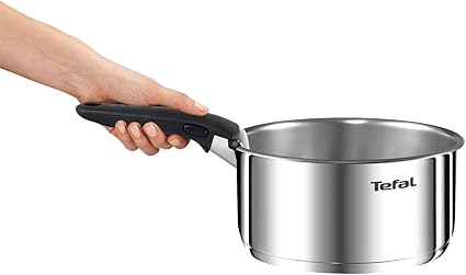 BATTERIE DE CUISINE INOX INGENIO 10PCS EMOTION L8971S04 TEFAL (2 POELES rev 22/26cm / 2 CASS 16/18cm / 2 couvercles hermétiques 16/18cm / spatule+cuillere+cuillere SPG / Poignée amovible) thumbnail 3