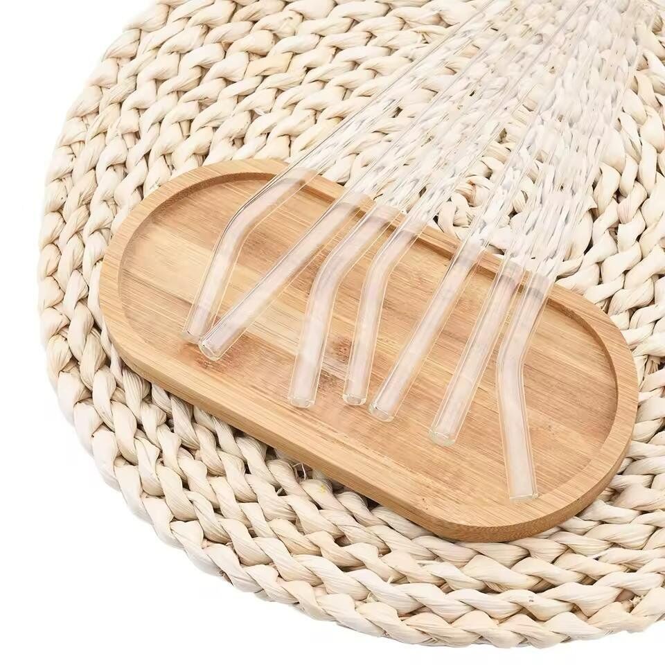 Pack de 8 Pailles en verre avec brosse - 8 pièces réutilisables