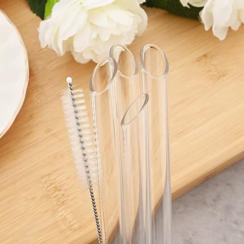 Pack de 8 Pailles en verre avec brosse - 8 pièces réutilisables thumbnail 3