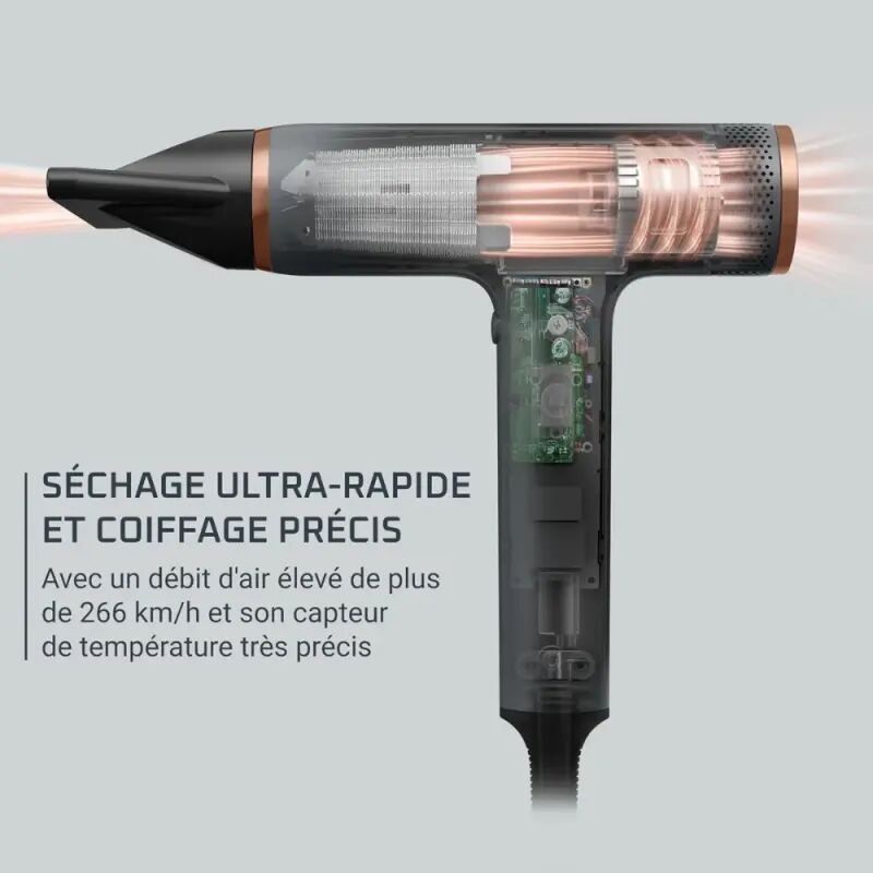 SECHE CHEVEUX MAESTRIA NANO ULTIMATE EXPERIENCE 266km/h GRIS HY8120F0 ROWENTA