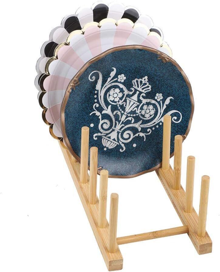 Support de couvercle de casserole en bambou .proximité de la cuisine, assiette, séchage, étagère de rangement-1 pièce