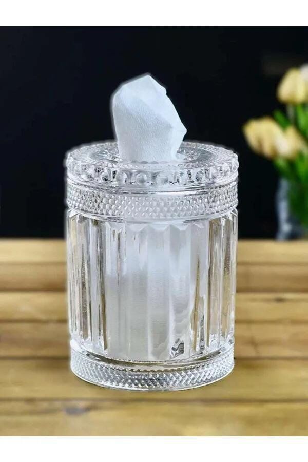 Boite a Mouchoirs En Verre de très bonne qualité Transparent 17cm/12,5 thumbnail 1