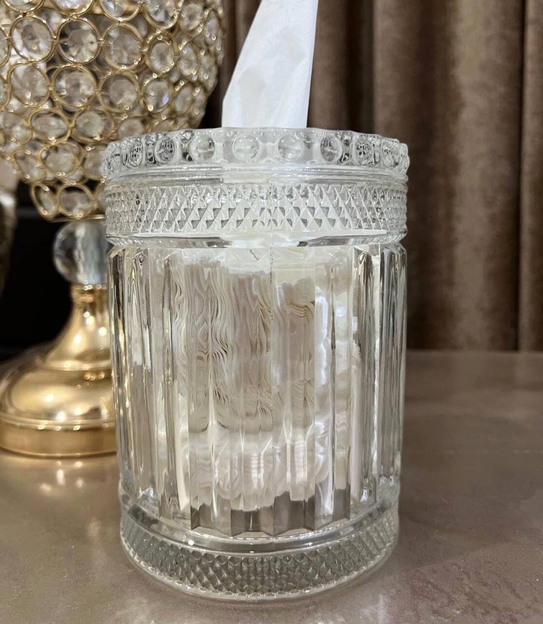 Boite a Mouchoirs En Verre de très bonne qualité Transparent 17cm/12,5 thumbnail 2