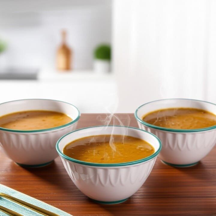 Bol À Soupe En Céramique Blanche Avec Bord Vert – 13 × 8 Cm thumbnail 4