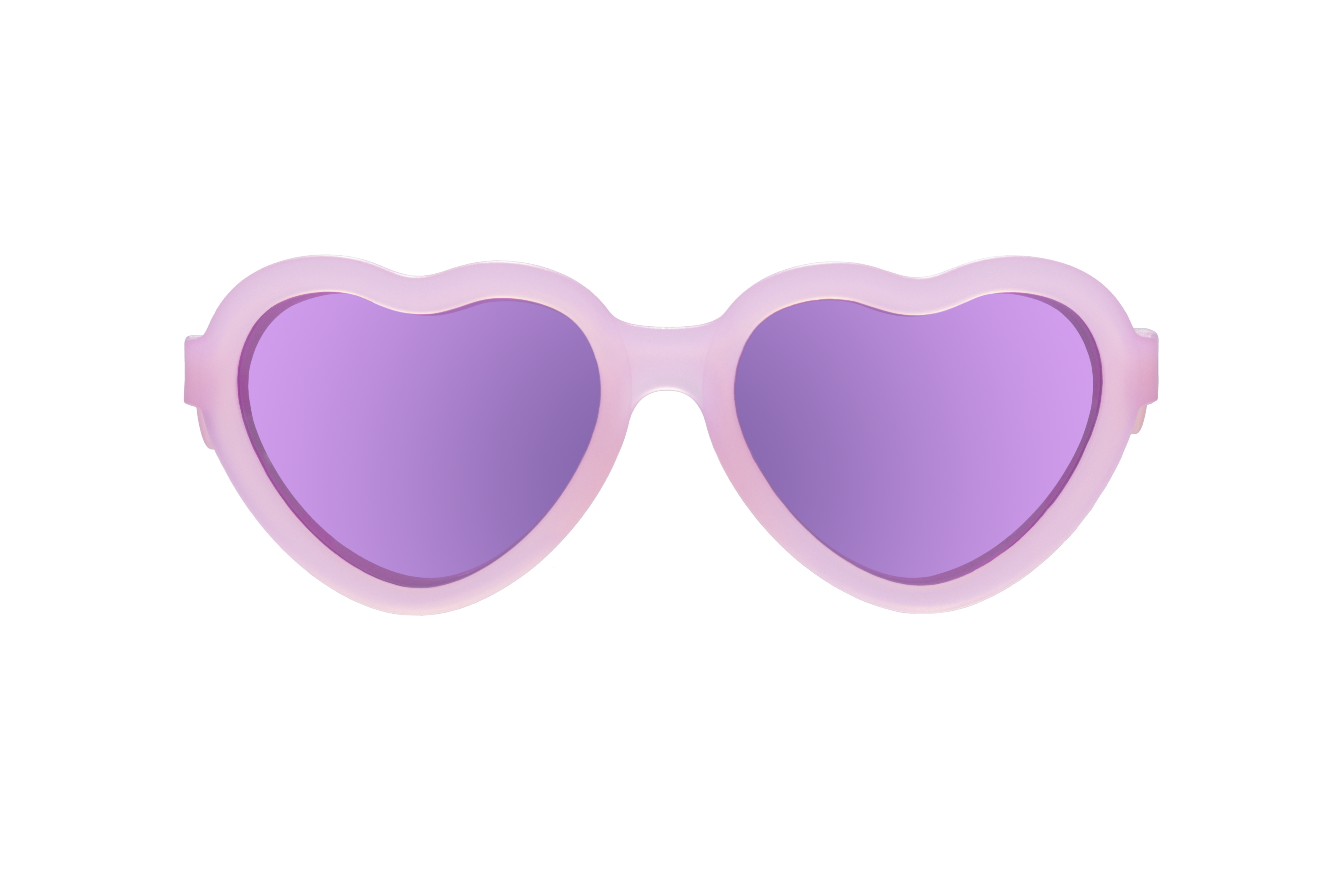 Polarized Heart: Frosted Pink | Purple Mirrored Lens | Ages 0-2
