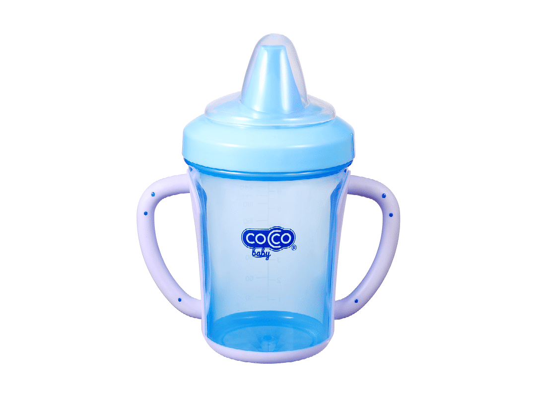 Bebe tasse de bébé avec bras et valve anti fuite 270ml (couleur aléatoire)