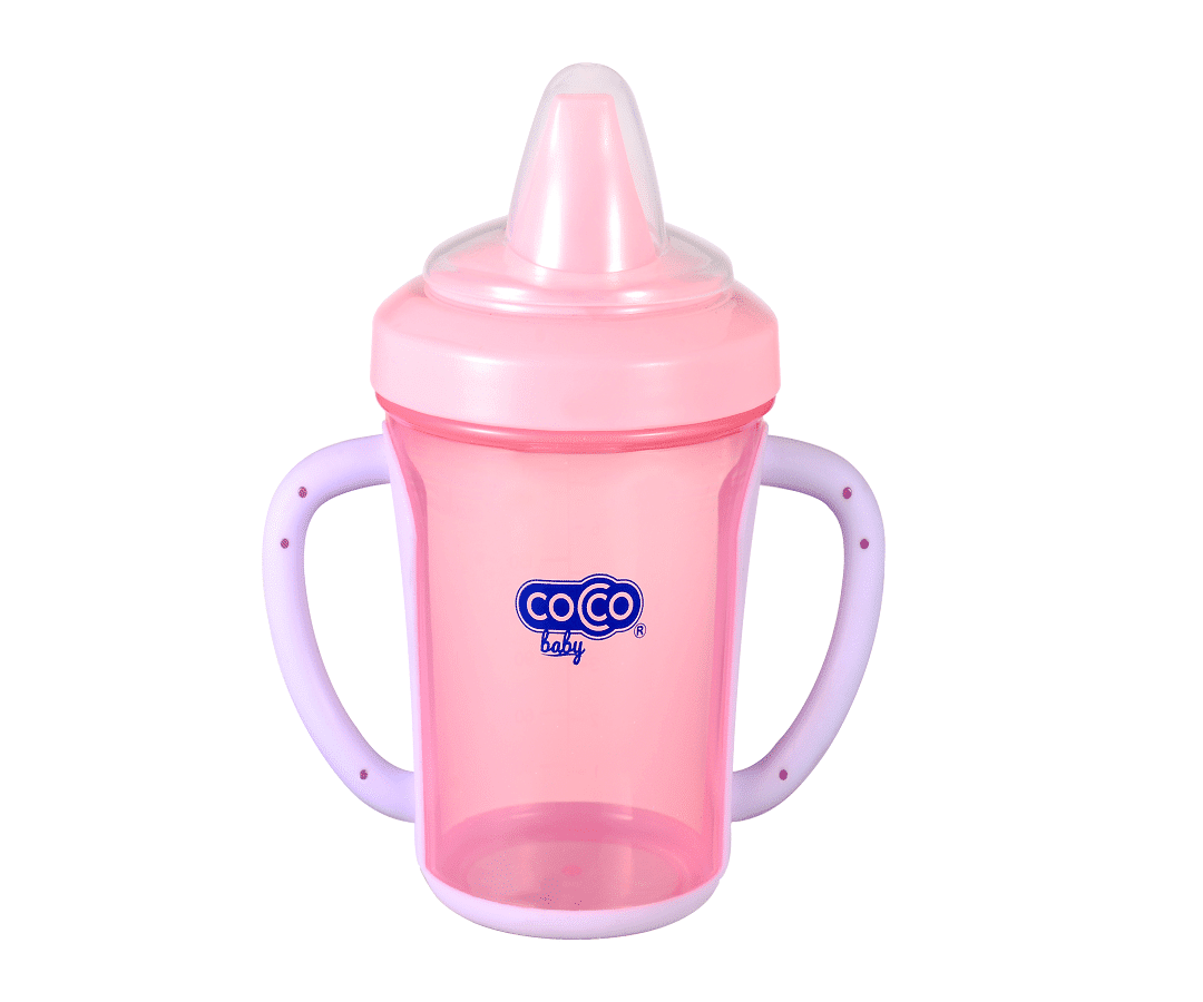 Bebe tasse de bébé avec bras et valve anti fuite 270ml (couleur aléatoire)