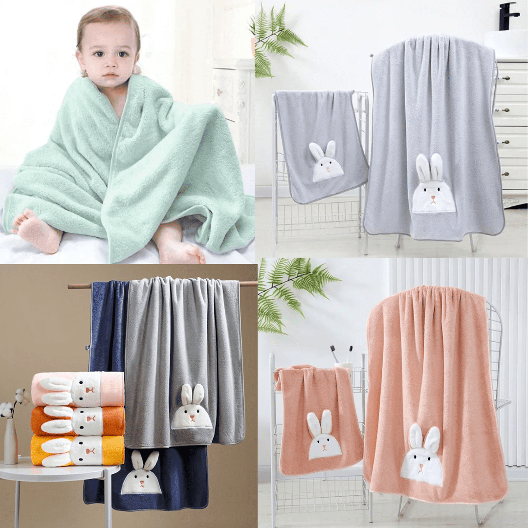 Serviette de Bain Haut de Gamme et Couette Confort pour Bébés (colleur aléatoire) thumbnail 1