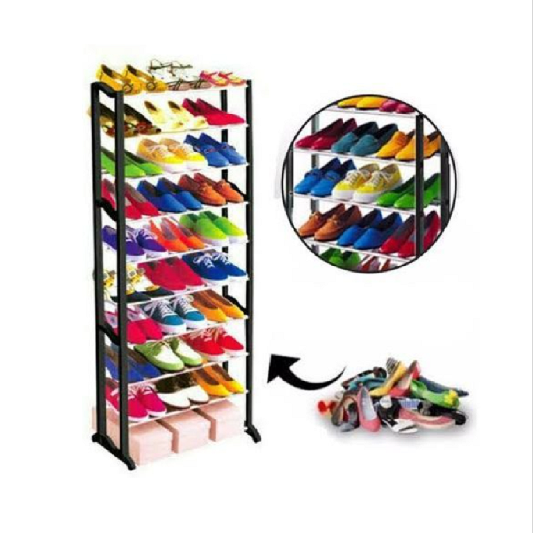Étagère de Rangement à 10 Niveaux pour Chaussures thumbnail 1