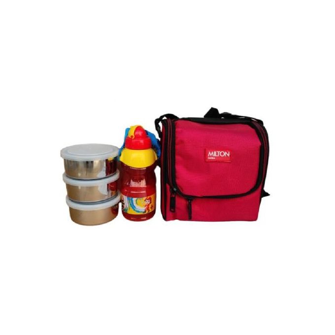 Ensemble Repas Écologique Boîtes à Lunch en Acier Inoxydable avec Bouteille Réutilisable thumbnail 4