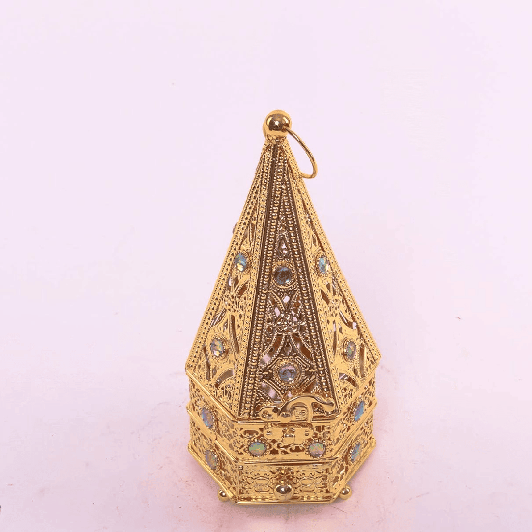 Brûle-Encens en Métal du Moyen-Orient avec Glace Saphir