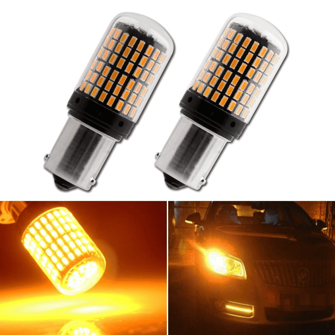 Paire d’ampoules LED jaunes pour clignotants avant/arrière – Compatibles Canbus sans erreur thumbnail 3