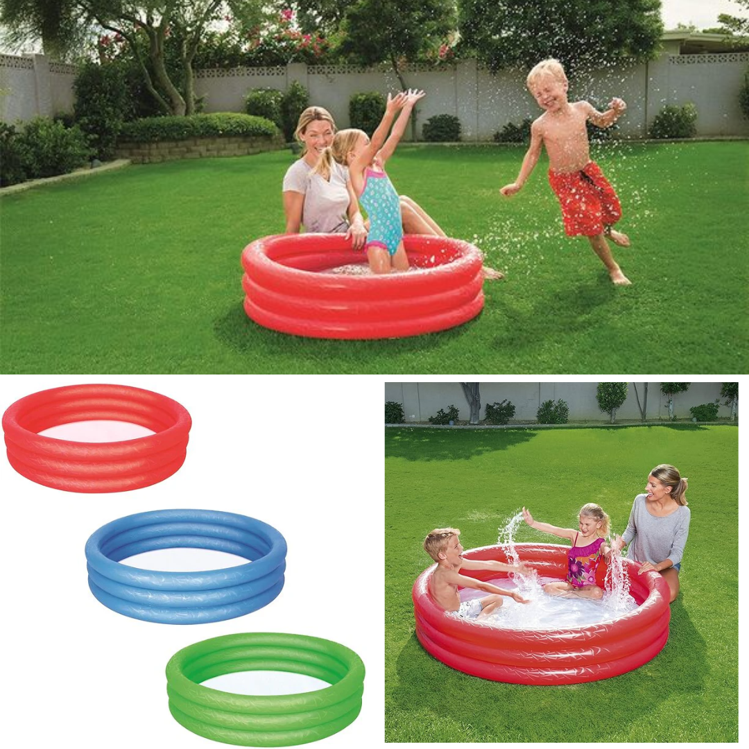 Piscine enfant compacte et facile à gonfler -122×25 cm (colleur aléatoire)