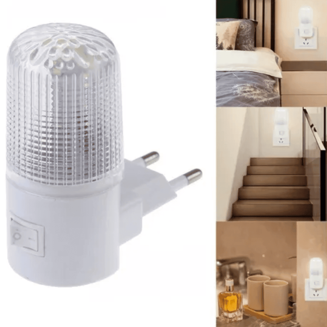 Lampe Led De Nuit À Prise Murale, Lumière Douce Avec Interrupteur