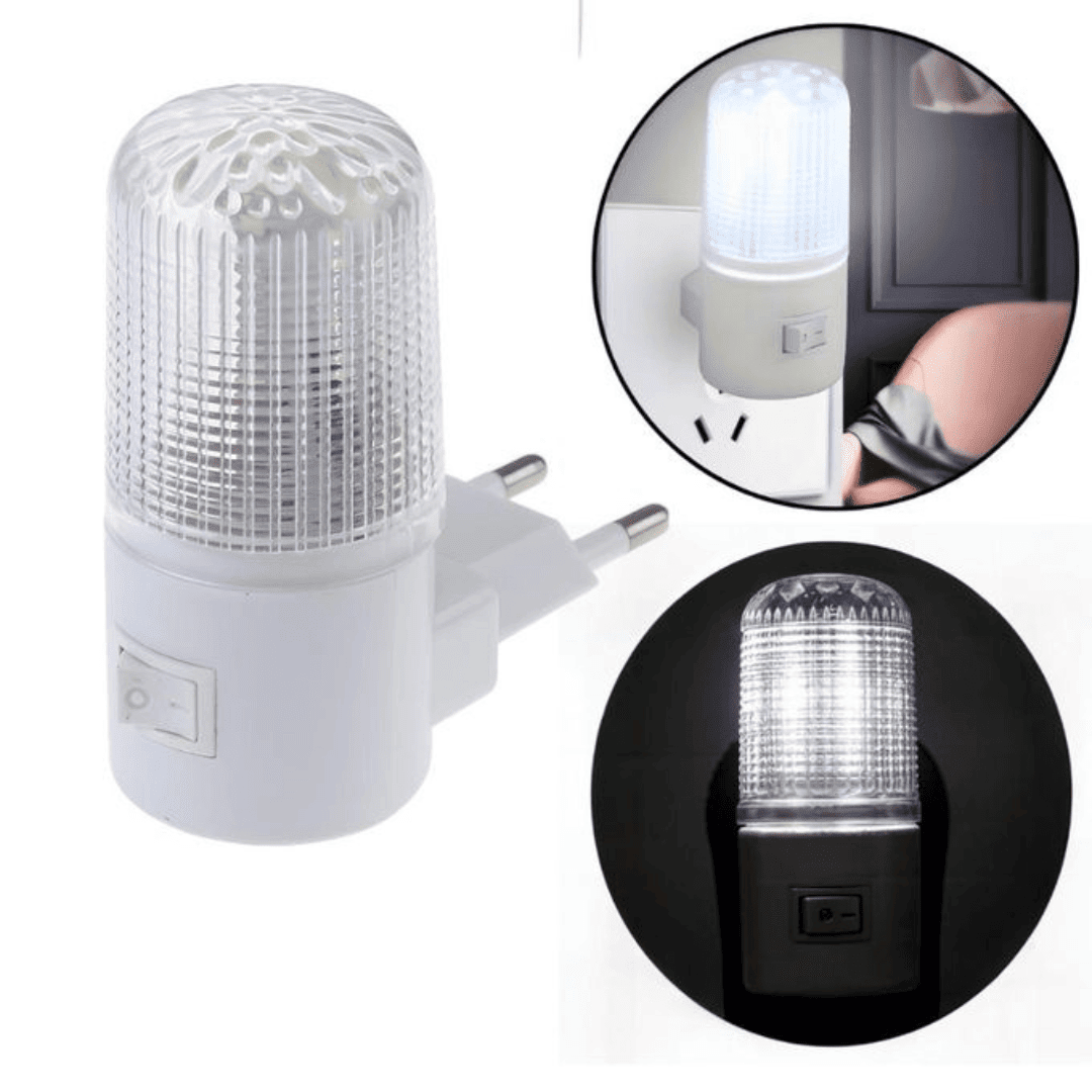 Lampe Led De Nuit À Prise Murale, Lumière Douce Avec Interrupteur