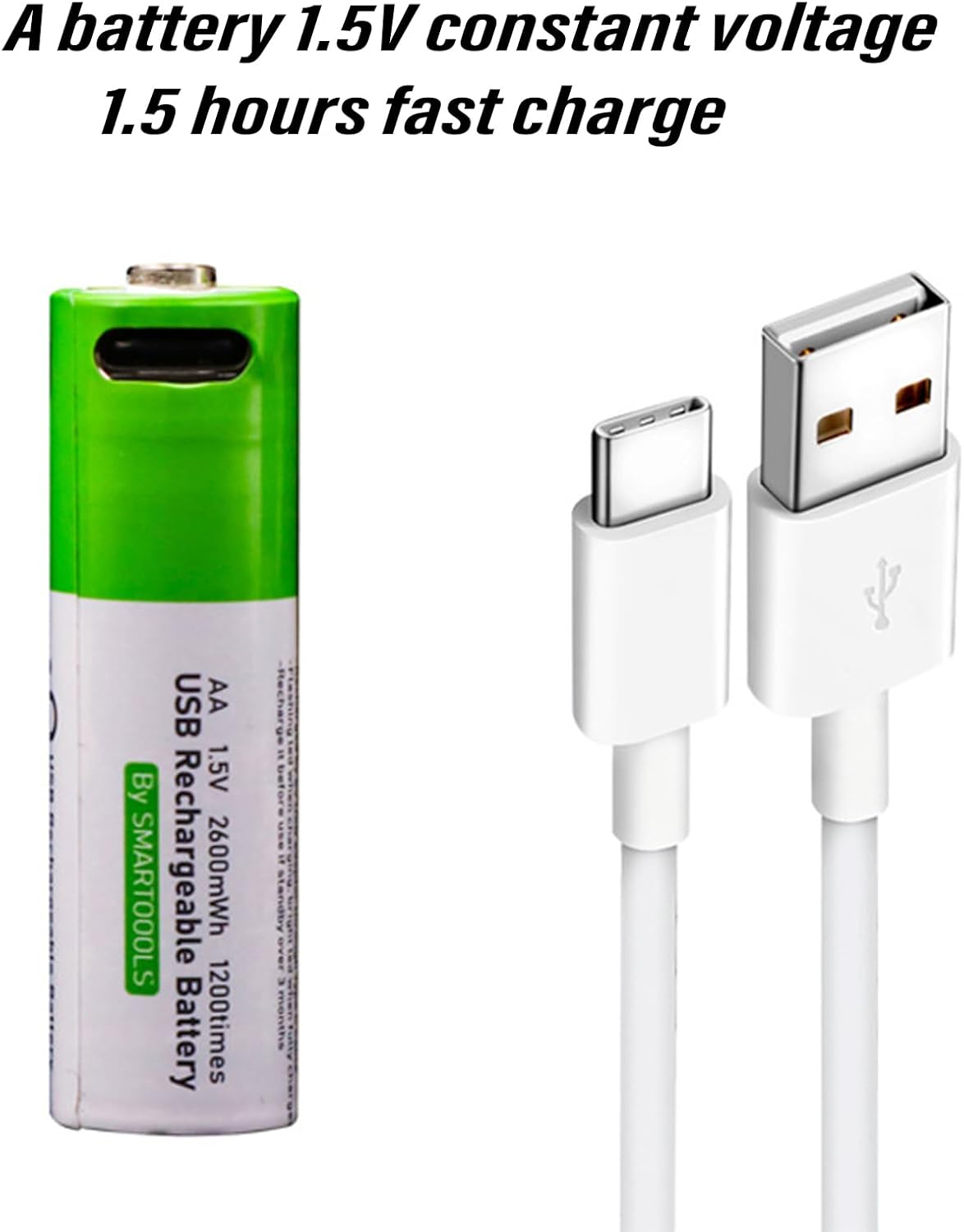 Batterie AA 1,5 pouces 2600mWh pour appareil USB avec prise USB thumbnail 3