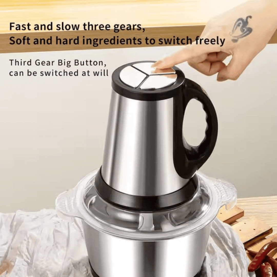 Hachoir électrique en inox 3L, pratique et abordable pour la cuisine maison. thumbnail 3