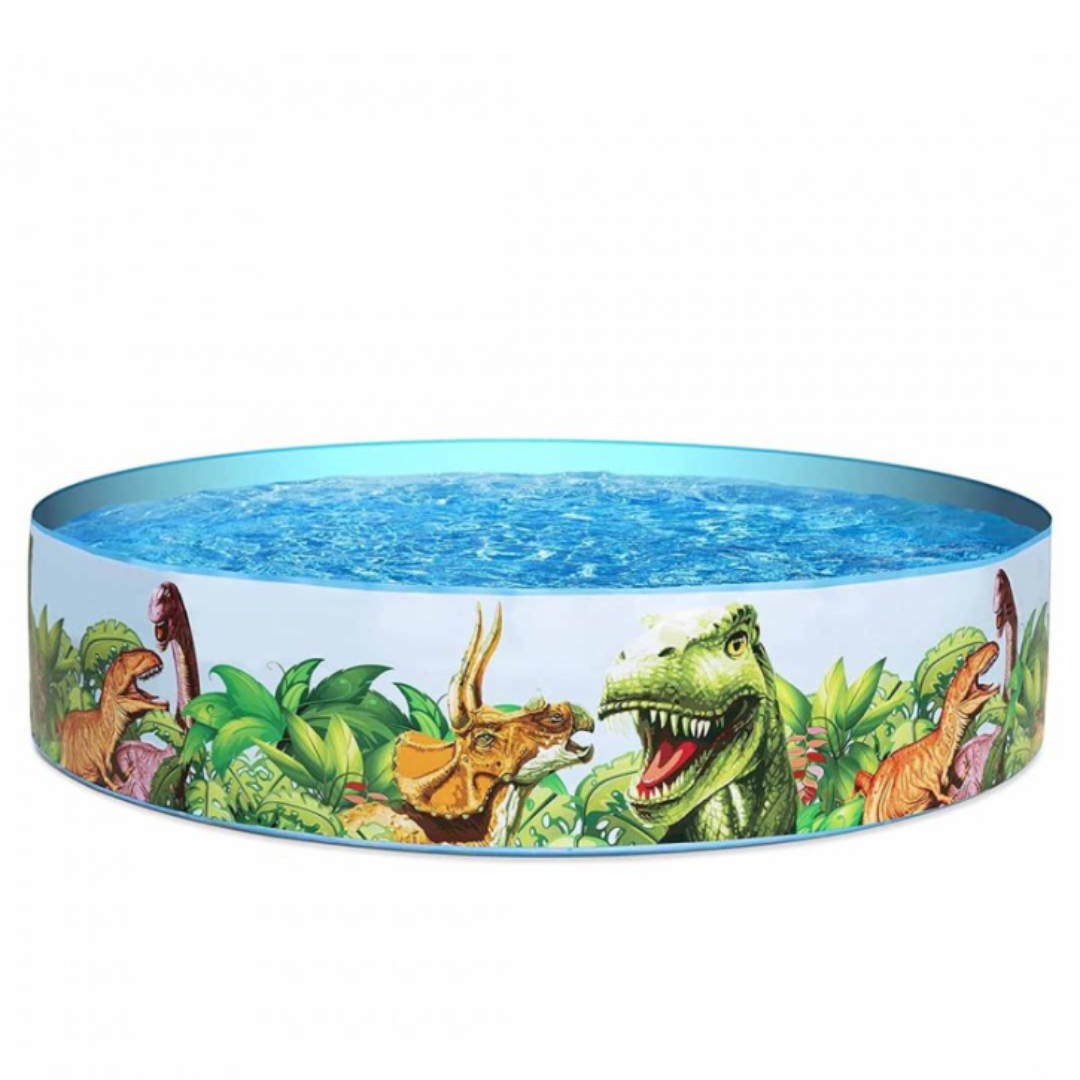 Bassine d’eau enfant en forme de dinosaure sans besoin de gonflage 1.83 m x 38 cm. thumbnail 3