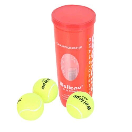 Ensemble de 3 Balles de Tennis Durables Couleur Jaune – Format Compact. thumbnail 3
