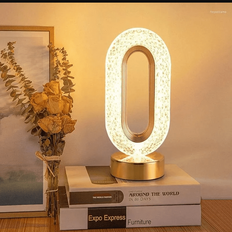Lampe Décorative LED en Cristal – Variateur Continu et Télécommande pour Salon ou Bureau