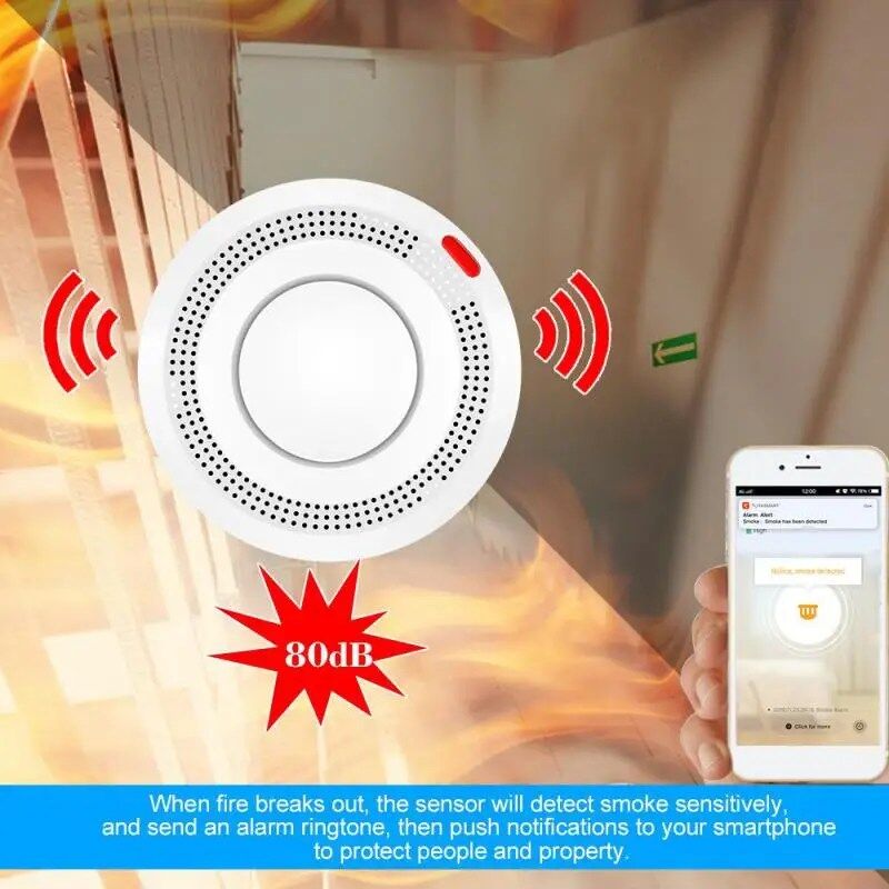 Détecteur de Fumée Wi-Fi  Tuya avec Alarme Incendie Intégrée thumbnail 4