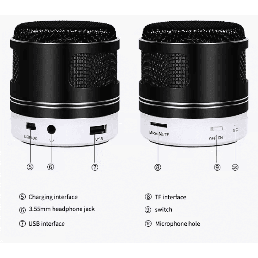 Haut-parleur Bluetooth portable A9, stéréo sans fil, pour téléphone et PC.