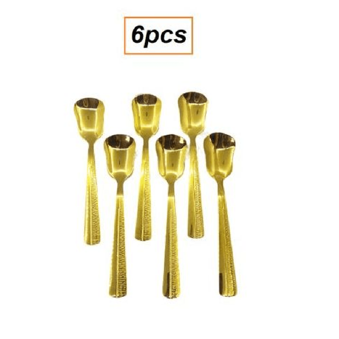 6 Cuillères à Café en Acier Inoxydable Cuillères Design Classique