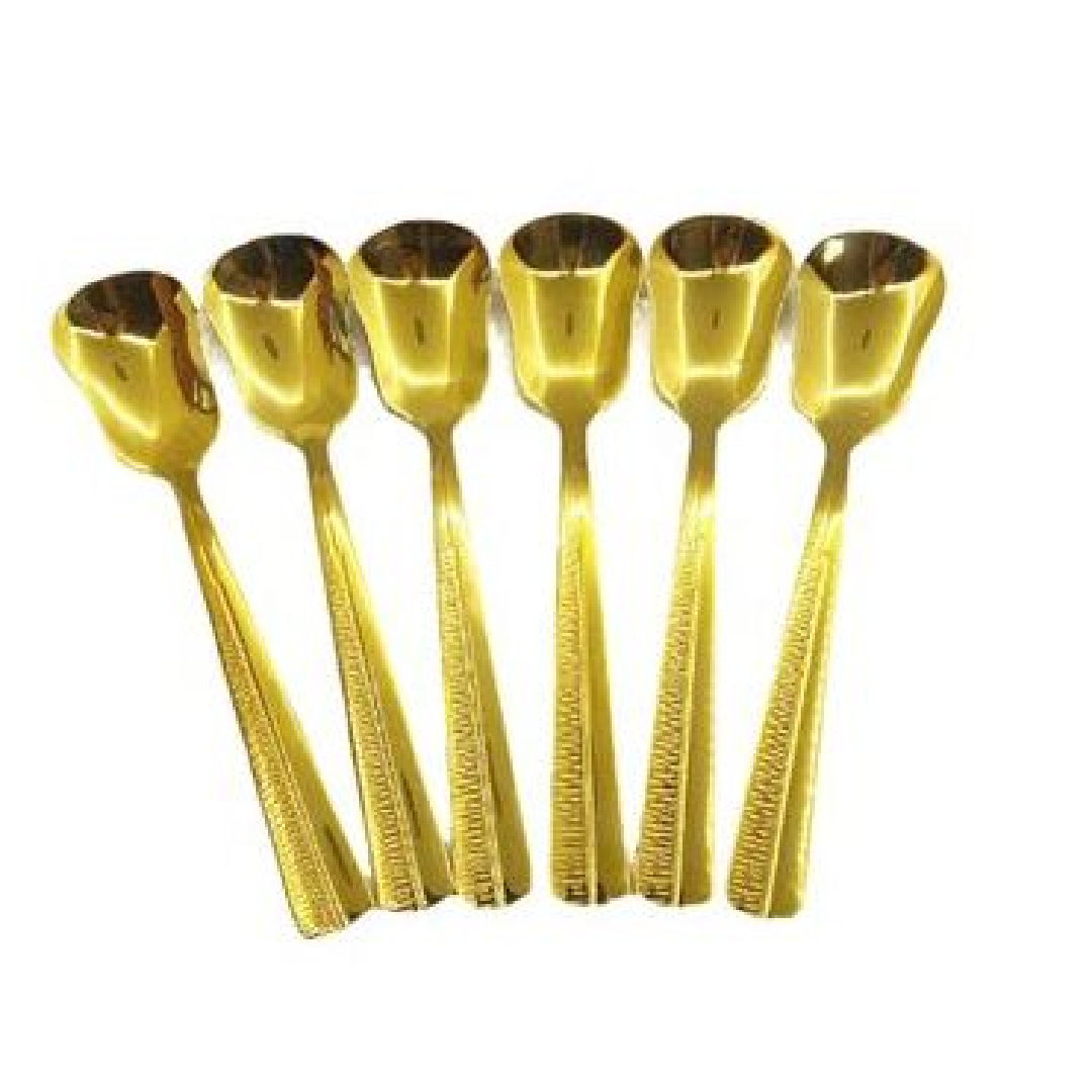 6 Cuillères à Café en Acier Inoxydable Cuillères Design Classique