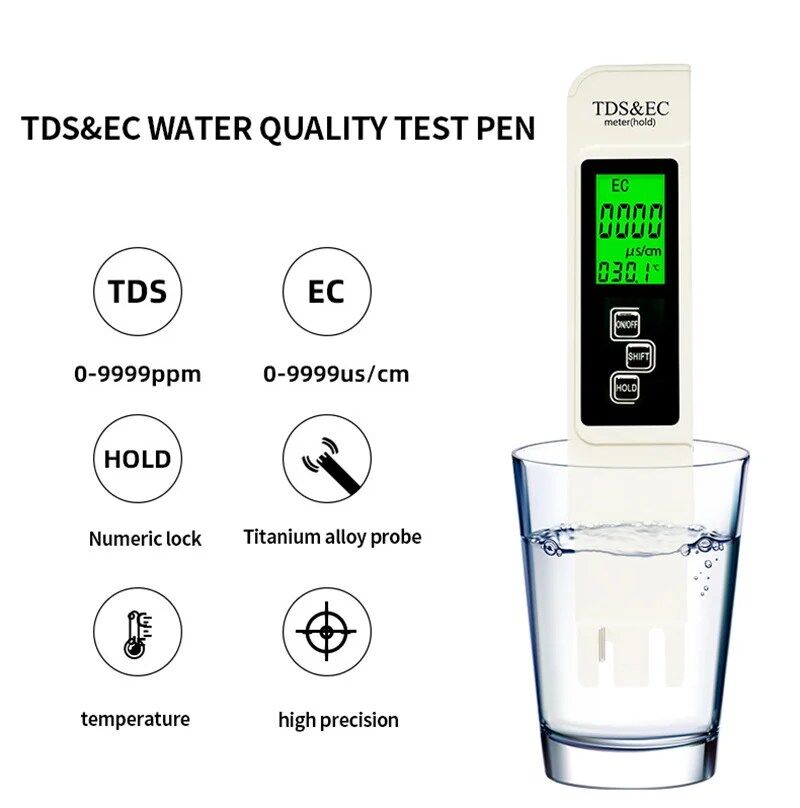 Testeur de qualité de l’eau blanc pour analyse numérique