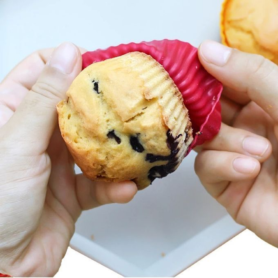 Moule à gâteau pour pâtisserie cupcake x12 + fond de gâteau en silicone 12pcs thumbnail 3