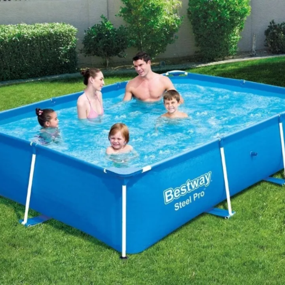 Piscine gonflable rectangulaire Bestway Steel Pro (3.0 x 2.01 m) avec structure en acier robuste. thumbnail 3