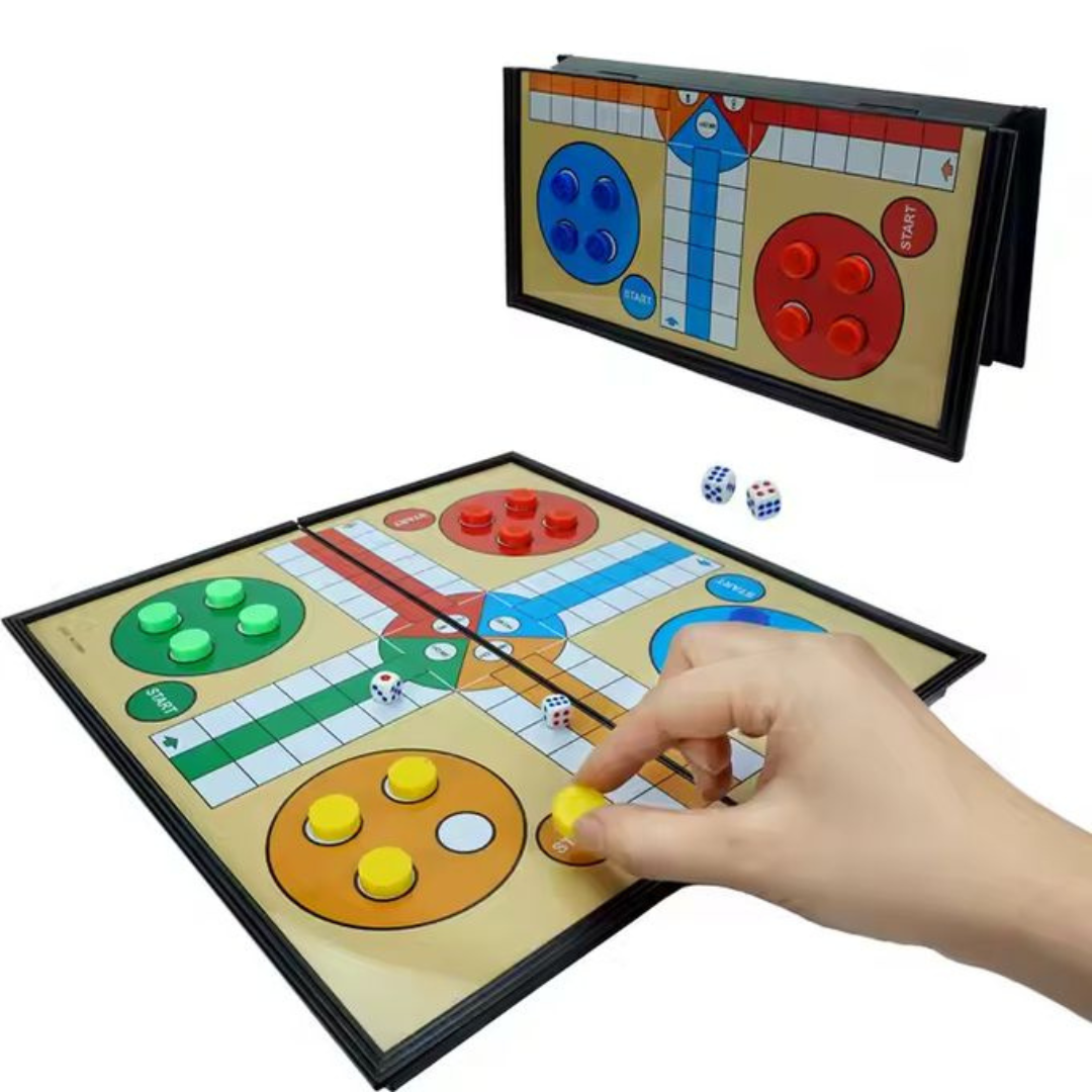 Jeu de Ludo Magnétique 33×33 cm – Idéal pour des Instants Ludiques en Famille